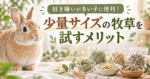 好き嫌いが多い子に便利！少量サイズの牧草を試すメリット