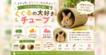 くぐって、かじって、ひと休み！うさぎさんの遊び場に「くぐるの大好きチューブ」